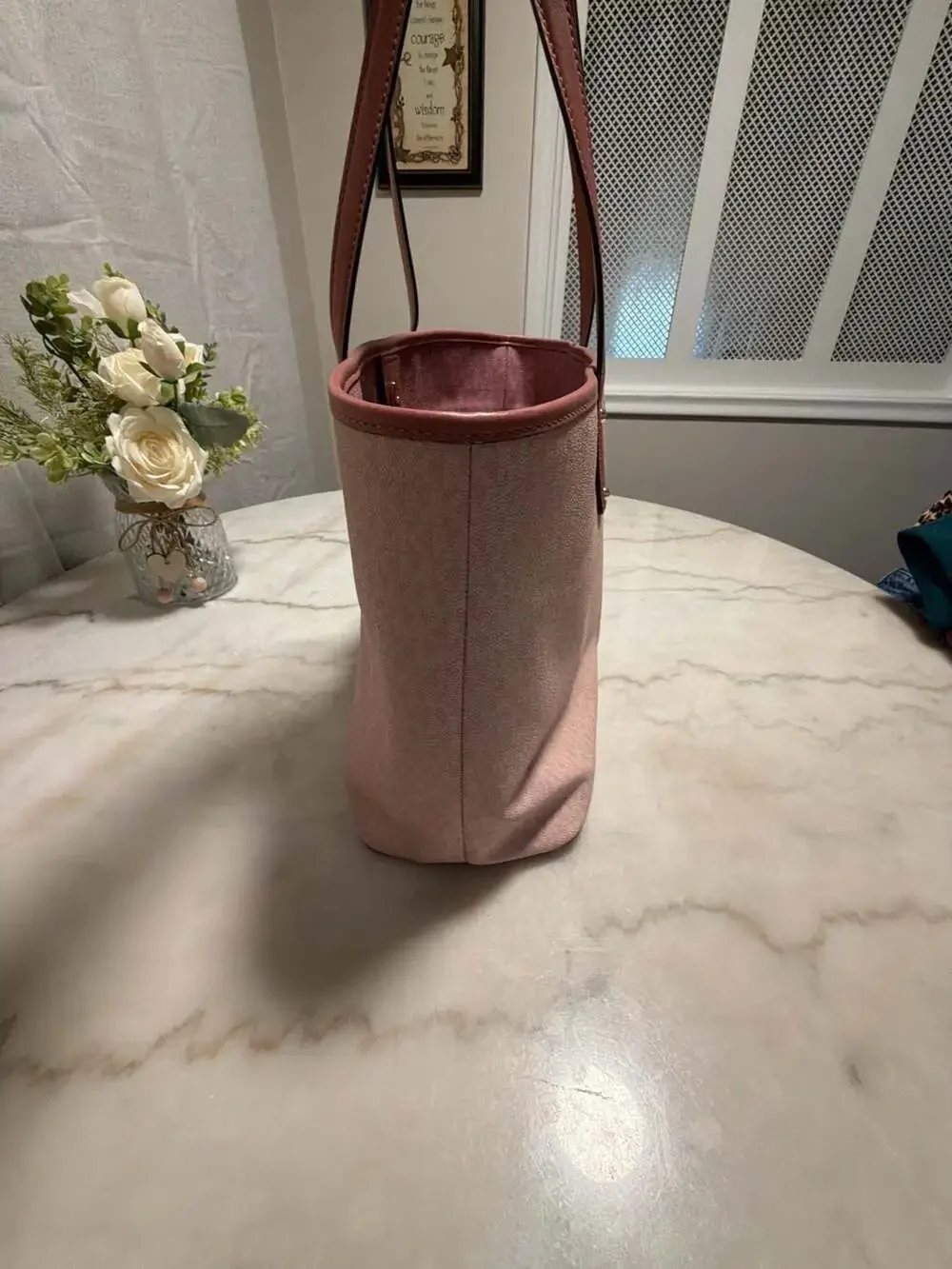 Michael Kors Carter Large Open Tote Bag in Smokey Rose Multi